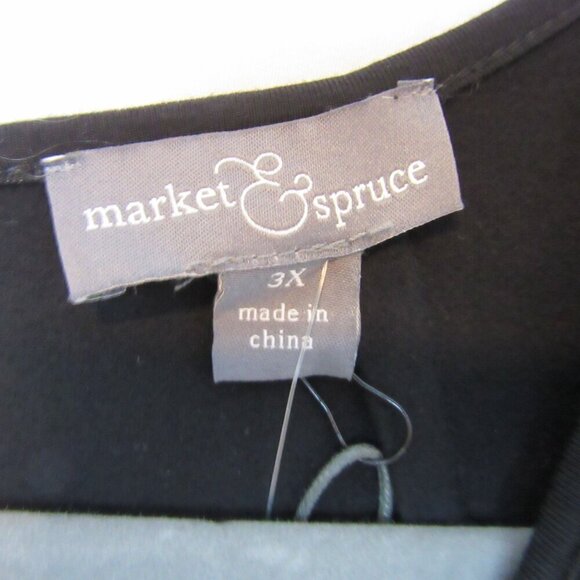 Market & Spruce Blouse Hans Crochet Front Top Black NEW Stitch Fix Women's 3X - Picture 3 of 5